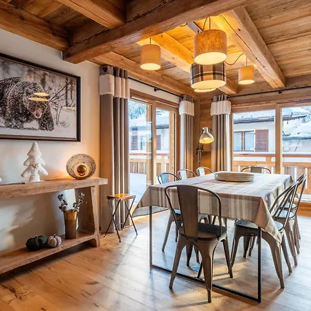 샬레 Demi-chalet Moderne 4 + Dortoir, Terrasse, Garage - - Fr-1-459-238 라클루자