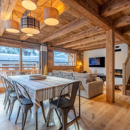 Demi-chalet Moderne 4 + Dortoir, Terrasse, Garage - - Fr-1-459-238 샬레 라클루자